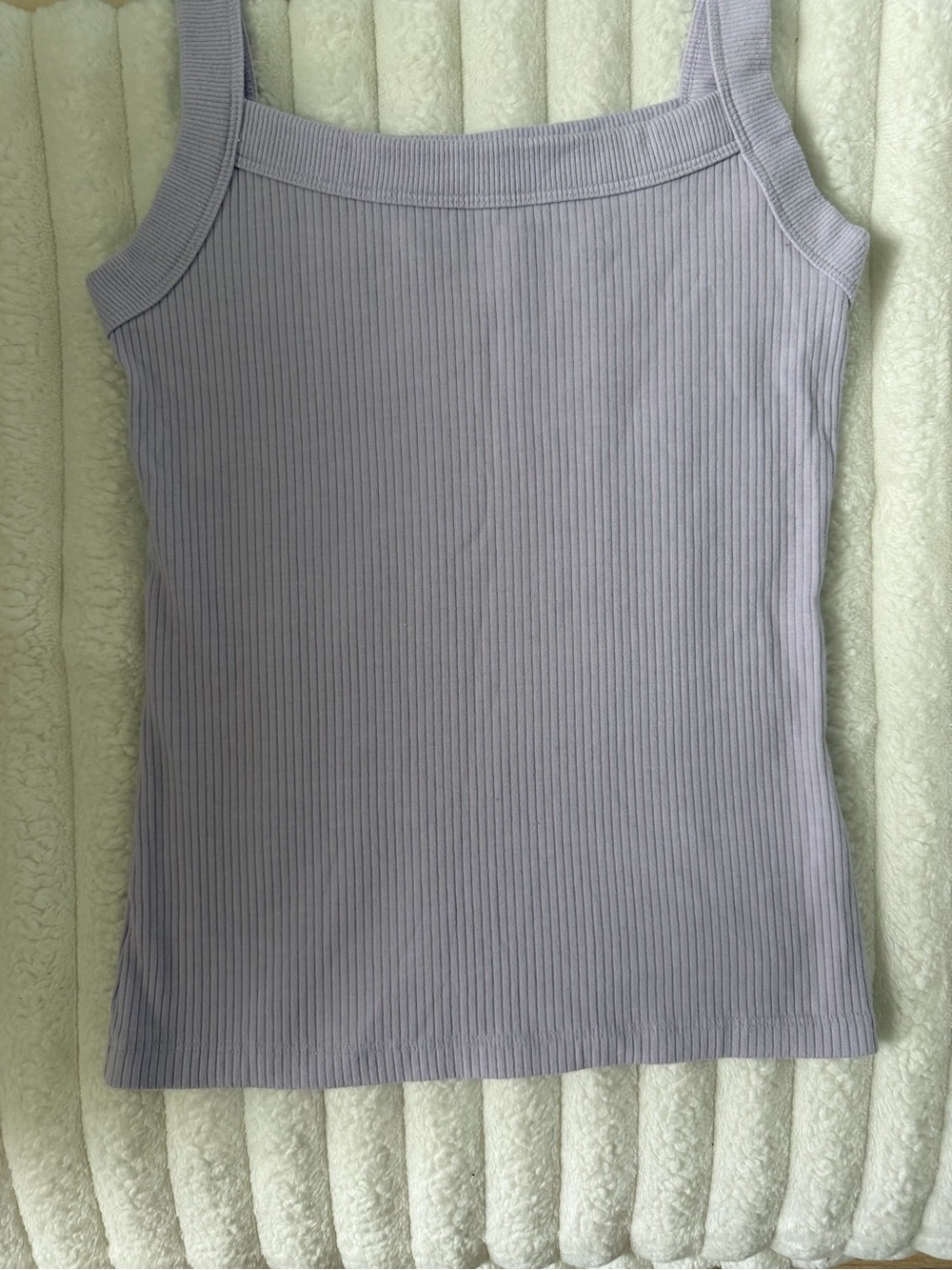 American Eagle Outfitters Lilac Ribbed Tank Top - Light Purple - Picture 3 of 4